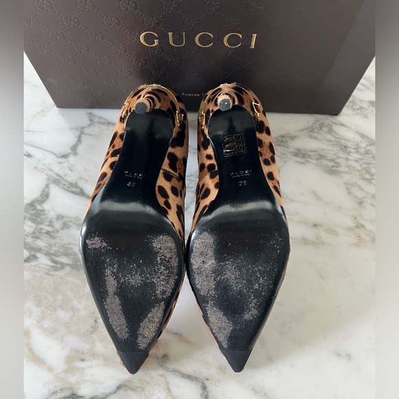 GUCCI Pony Jaguaro Malaga Kid Pumps EUC size 38 - Picture 4 of 5